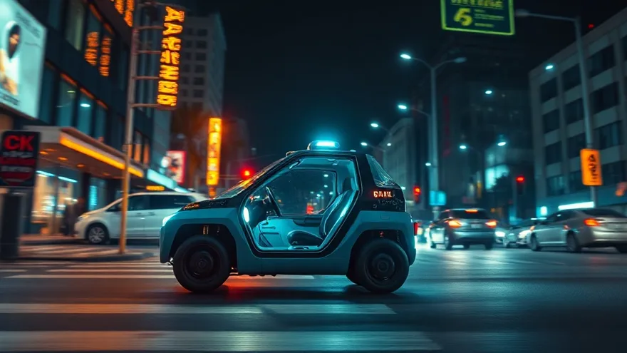 AI illustration: Autonomous robotaxis in 2020
