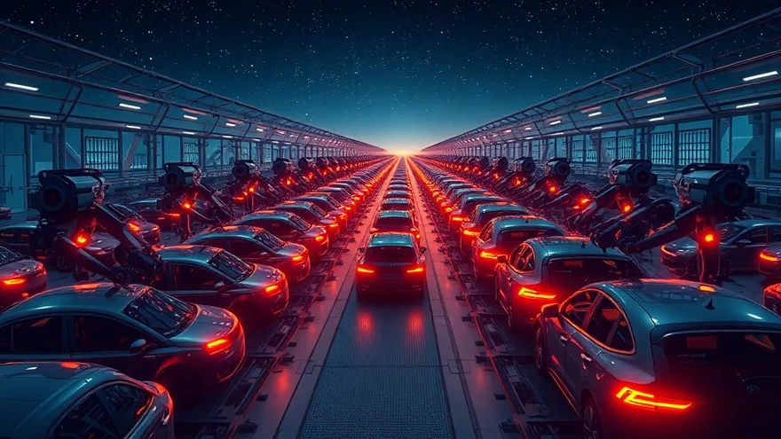 AI illustration: Model 3 5,000/week by Dec 2017