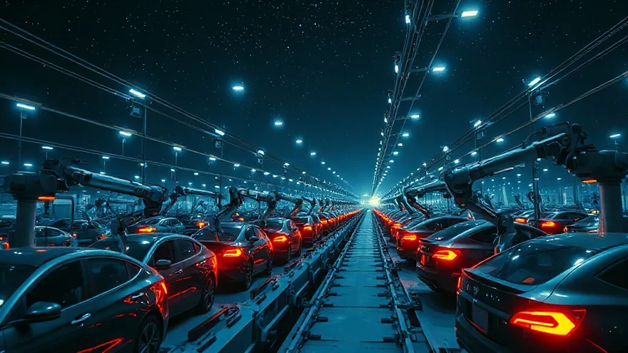 AI illustration: Optimus production line 1 million units by end of 2026