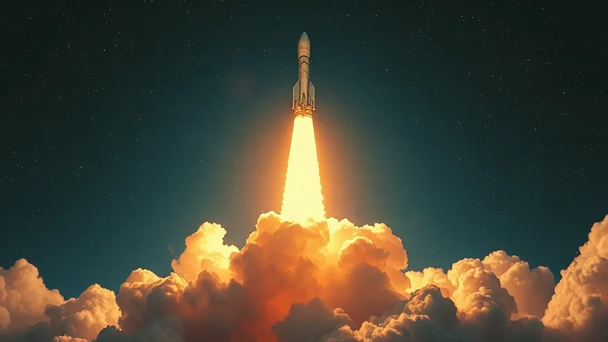 AI illustration: Orbital satellites become lowest-cost AI compute
