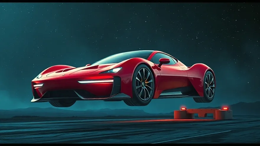 AI illustration: Roadster can fly