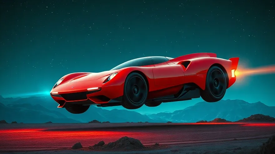 AI illustration: Roadster SpaceX package with thrusters