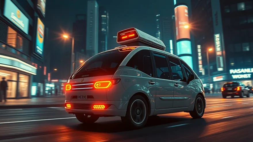 AI illustration: Robotaxi operating in a dozen or so states by end of 2026