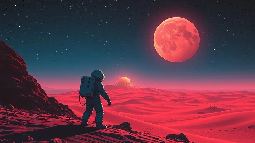 AI illustration: Self-sustaining Mars city ASAP
