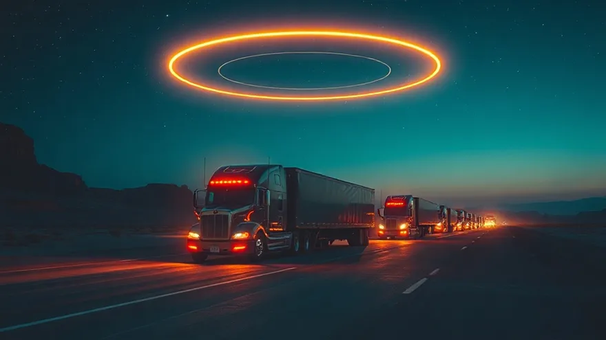 AI illustration: Semi 500 mile range