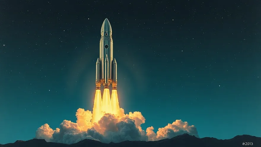 AI illustration: Starship reaches orbit
