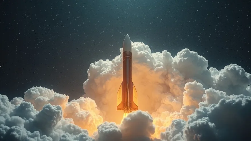 AI illustration: Starship ship caught by the tower in 2025