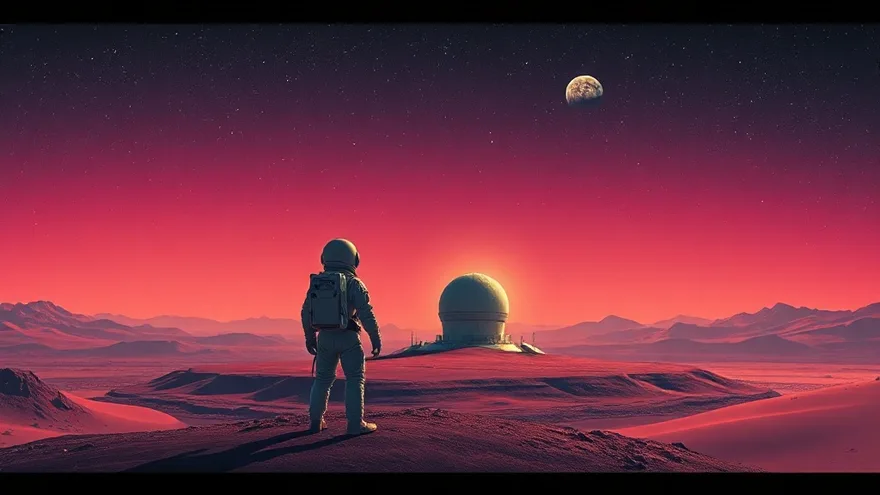 AI illustration: Uncrewed Mars landing 2018